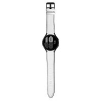 eses Sport bőr szíj Samsung Galaxy Watch 4, 5, 6, 7 készülékekhez - Fehér, 20 mm