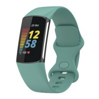 eses Szilikon szíj Fitbit Charge 5 és 6-höz - S méret, zöld