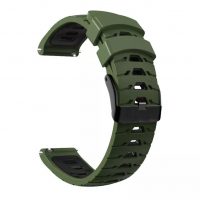 eses Szilikon mintás szíj - Khaki fekete, 22mm