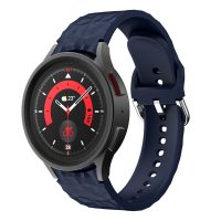 eses Szilikon szíj textúrázott Samsung Galaxy Watch 4, 5, 6, 7 - Sötétkék, 20 mm