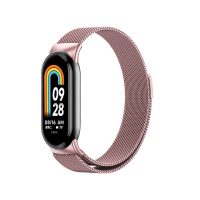 eses Milanese Stroke a Xiaomi Mi Band 8 és 9-hoz - Rózsaszín