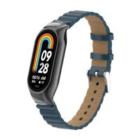 eses Hullámkarton bőrszíj Xiaomi Mi Band 8 és 9-hoz - Sötétkék