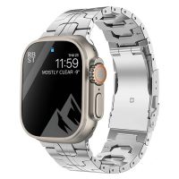 eses Titanium szíj csíkkal Apple Watchhoz - Ezüst fényes 38mm, 40mm, 41mm