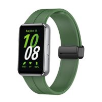 eses Szilikon szíj mágneses csattal Samsung Galaxy Fit 3-höz - Sötétzöld