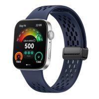 eses Szilikon lyukszíj mágneses csattal a Huawei Watch Fit 3 órához - Kék