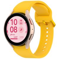 eses Szilikon szíj Samsung Galaxy Watch 4, 5, 6, 7, FE hoz - Sárga, OneClick