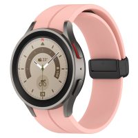 eses Szilikon szíj mágneses csattal Samsung Galaxy Watch 4, 5, 6, 7-höz - Rózsaszín