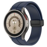 eses Szilikon szíj mágneses csattal Samsung Galaxy Watch 4, 5, 6, 7-höz - Sötétkék