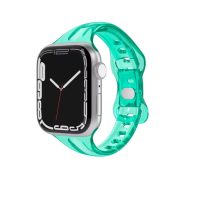 eses átlátszó szilikon szíj Apple Watchhoz - Zöld - 38mm, 40mm, 41mm