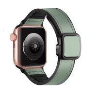 eses Sport bőrszíj Apple Watchhoz - zöld 42mm, 44mm, 45mm, 49mm