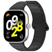 eses Szilikon mágneses szíj Xiaomi Redmi Watch 4, Smart Band 8 Pro és 9 Pro órákhoz - Fekete