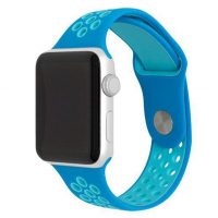 eses Szilikon szíj Apple Watchhoz - Kék zöld, S, M, L - 42mm, 44mm, 45mm, 49mm