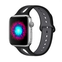 eses Kéttónusú Apple Watch Band - Fekete szürke 38mm, 40mm, 41mm