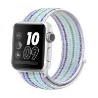 eses Nylon szíj Apple Watchhoz - Kék zöld csík 42mm, 44mm, 45mm, 49mm