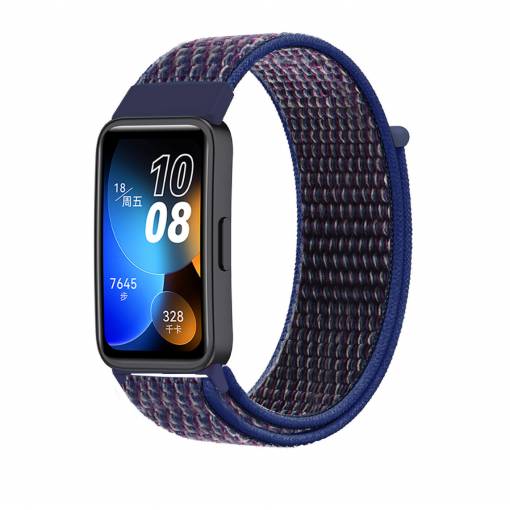 Foto - eses Nylon szíj Huawei Band 8, 9-hoz - Lila