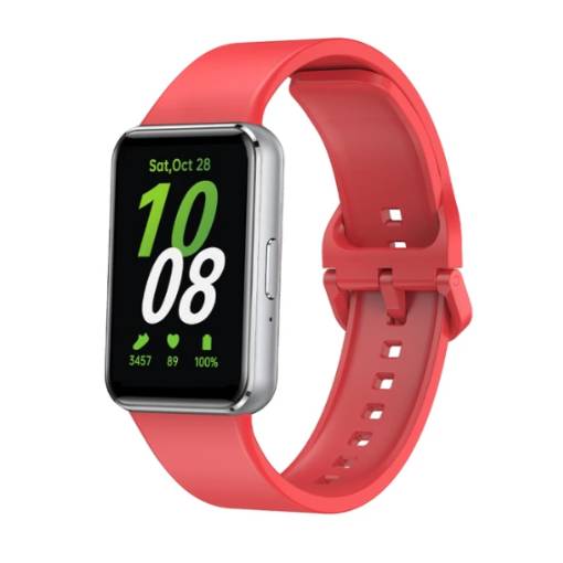 Foto - eses Szilikon szíj Samsung Galaxy Fit 3-höz - Red