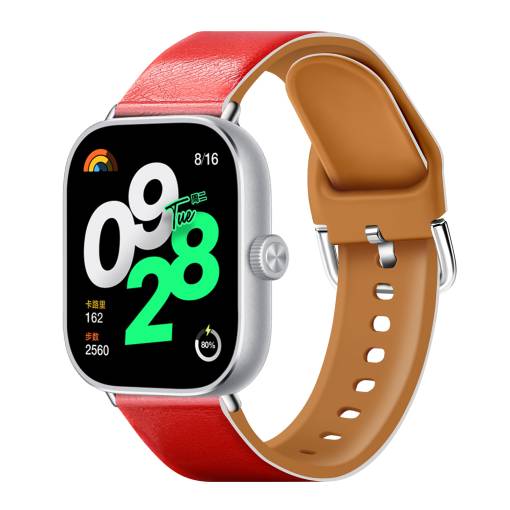 Foto - eses Szilikon szíj kombinált Xiaomi Redmi Watch 4, Smart Band 8 Pro és 9 Pro órákhoz - Piros