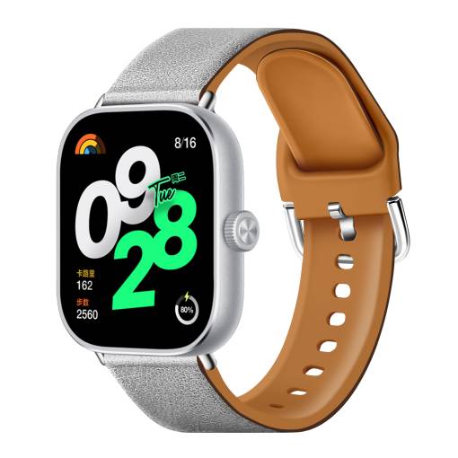 Foto - eses Szilikon szíj kombinált Xiaomi Redmi Watch 4, Smart Band 8 Pro és 9 Pro órákhoz - Világosszürke