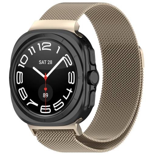 Foto - eses Milanese szíj Samsung Galaxy Watch Ultra 47 mm - Homokos arany