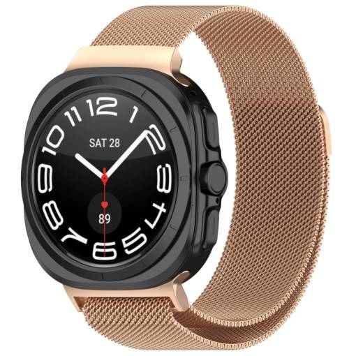 Foto - eses Milanese szíj Samsung Galaxy Watch Ultra 47 mm - Rózsaarany