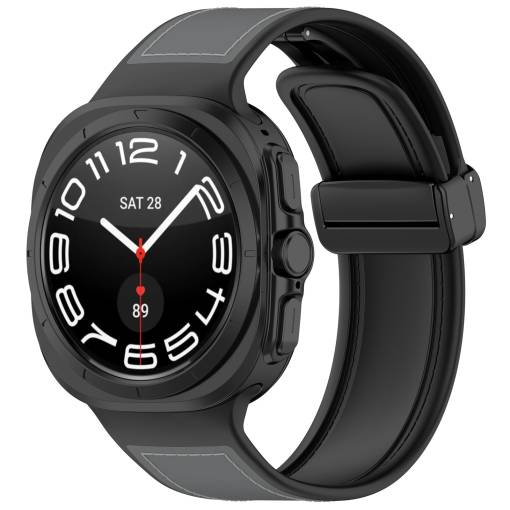 Foto - eses Kombinált szíj mágneses csattal Samsung Galaxy Watch Ultra 47mm-hez - Szürke