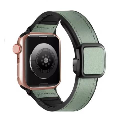 Foto - eses Sport bőrszíj Apple Watchhoz - zöld 42mm, 44mm, 45mm, 49mm