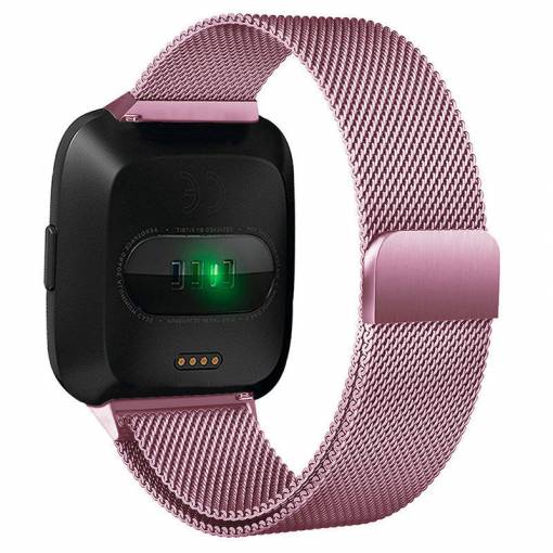 Foto - eses Milánský tah růžový velikost L pro Fitbit Versa