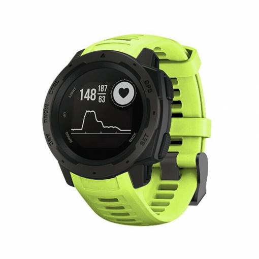 Foto - eses Szilikon szíj Garmin Instinct és Instinct 2 készülékhez - Világoszöld