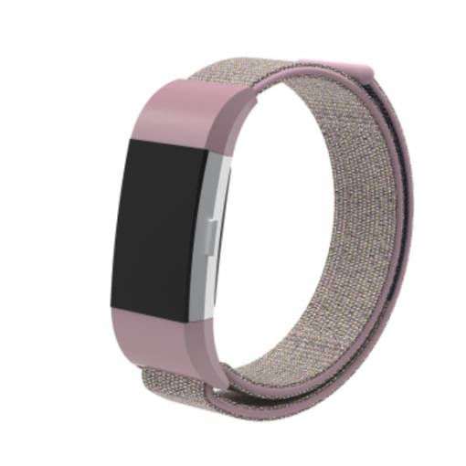 Foto - eses Nylon pánt Fitbit Charge 2 - Lila és rózsaszínű